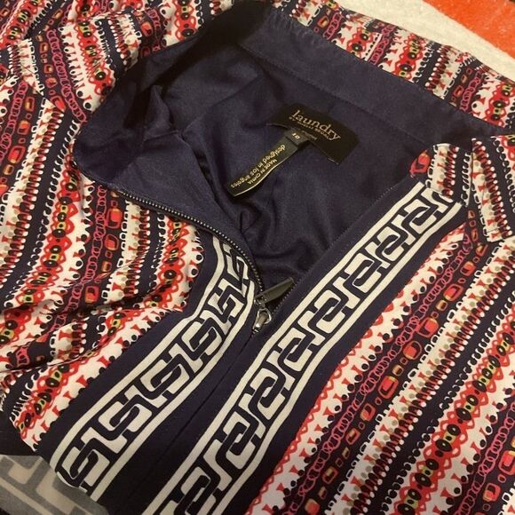 LAUNDRY‎ BY SHELLI SEGAL WOMEN'S MIXED PRINT JERSEY DRESS, INKBLOT MULTI size 10 - Picture 6 of 7